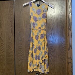 {a.n.a} EUC! Yellow and Purple Floral Dress